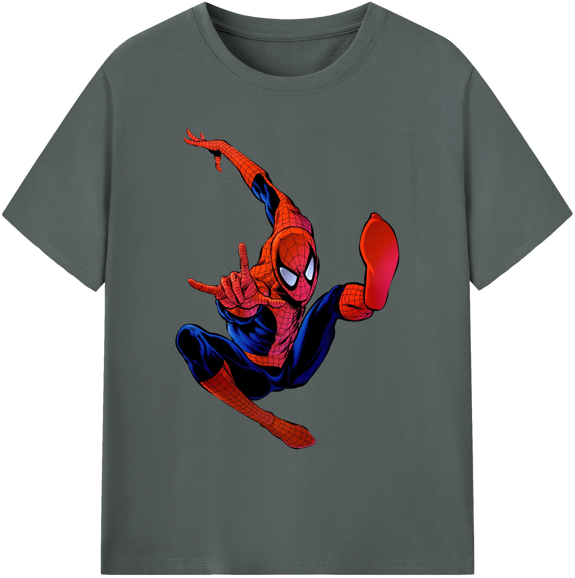 （画像用） Spider Man スパイダーマン 綿100％ メンズ半袖Tシャツ｜肌触りやわらか＆通気性